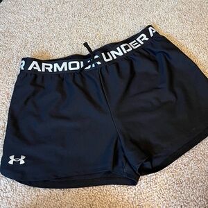 black athletic shorts